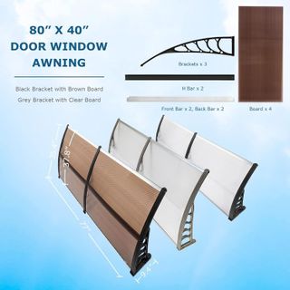 No. 4 - 80" x 40" Door Window Awning Exterior - 5