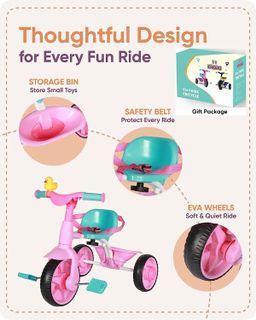No. 8 - KRIDDO 2 in 1 Kids Tricycles Age 18 Month to 3 Years - 5