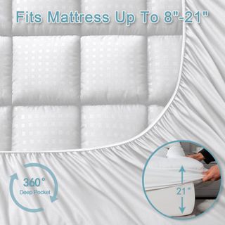 No. 7 - HYLEORY Queen Mattress Pad - 5