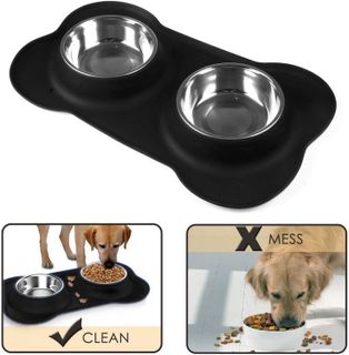 No. 10 - AsFrost Dog Food Bowls Stainless Steel Pet Bowls & Dog Water Bowls with No-Spill and Non-Skid - 5