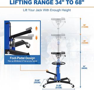 No. 3 - Iglobalbuy Transmission Jack Lift 1322lbs - 3