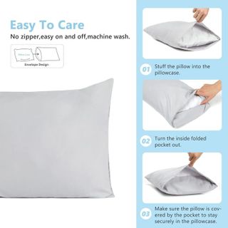No. 7 - TILLYOU Toddler Pillowcase 2 Pack with Envelope Closure - 3