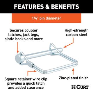 No. 4 - CURT Trailer Coupler Safety Pin - 3