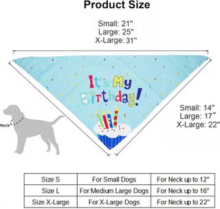 No. 9 - ADOGGYGO Dog Birthday Bandana Scarf and Dog Girl Boy Birthday Party Hat - 4