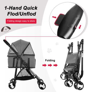 No. 5 - 3-in-1 Multifunction Pet Stroller - 3