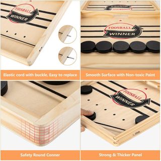 No. 8 - Portable Wooden Foosball Table Game - 4