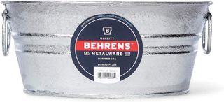 No. 7 - Behrens 1.5 Gallon Hot Dipped Steel Low Flat Tub - 1