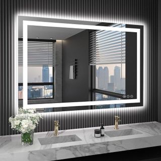 No. 4 - LOAAO LED Bathroom Mirror with Lights - 1