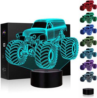 No. 2 - 3D Illusion Lamp Night Light Monster Truck - 1