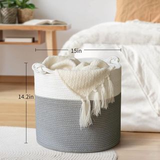 No. 6 - Cotton Rope Basket with Handle - 3