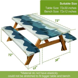 No. 8 - Picnic Table Cover with Bench Covers 6FT - 2