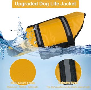 No. 9 - HAOCOO Dog Life Jacket Vest Saver Safety Swimsuit Preserver - 2