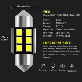 No. 3 - AUXLIGHT LED Interior Light Bulbs - 3