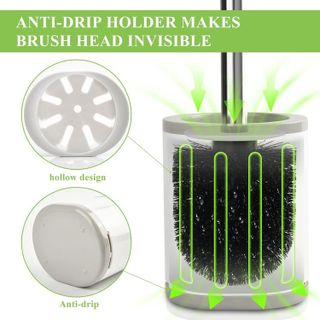 No. 3 - AONEZ Compact Toilet Brush and Holder - 3