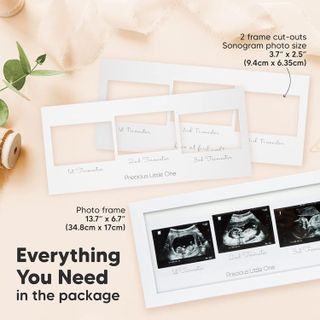 No. 10 - KeaBabies Trio Baby Sonogram Picture Frame - 2