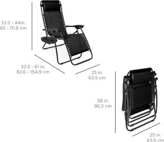 No. 2 - Best Choice Products Set of 2 Adjustable Steel Mesh Zero Gravity Lounge Chair Recliners - 2