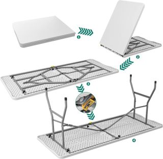 No. 8 - YITAHOME Folding Tables Heavy Duty Folding Table - 4