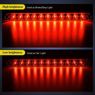 No. 10 - Nilight 2PCS 16Inch 11 LED Red Trailer Light Bar - 3