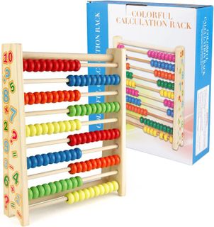 No. 10 - Sealive Classic Wooden Abacus for Kids Math - 1