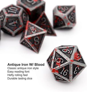 No. 5 - Haxtec Bloodstained DND Dice Set - 4