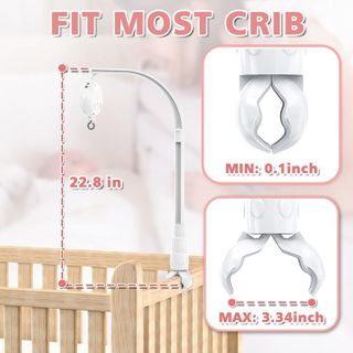 No. 8 - FEISIKE Baby Crib Mobile Arm with Music Box Spin Motor - 2