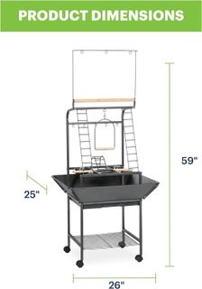 No. 10 - Prevue Pet Products Small Parrot Playstand with Wheels - 5