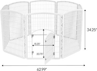 No. 9 - IRIS 34-inch Exercise 8-Panel Pet Playpen with Door - 5