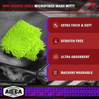 No. 2 - AIDEA Car Wash Mitt Microfiber - 3