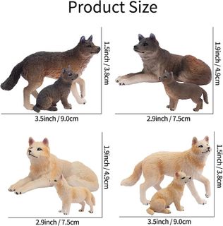 No. 8 - Toymany 8PCS Wolf Figures - 4