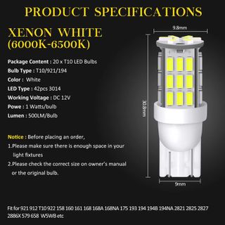 No. 3 - AOICANKI T10 921 194 42-SMD LED Bulbs - 3