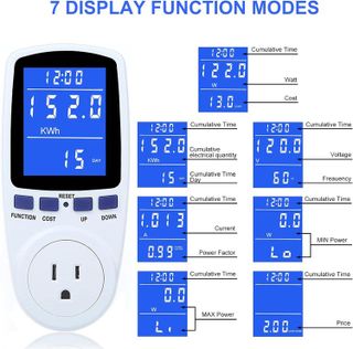 No. 2 - Upgraded Watt Power Meter Plug Home Electrical Usage Monitor Consumption, Energy Voltage Amps Kill Tester - 3