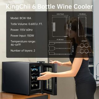 No. 9 - KingChii 6 Bottle Thermoelectric Wine Cooler Refrigerator - 5