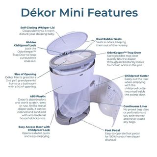 No. 8 - DEKOR Mini Hands-Free Diaper Pail - 4