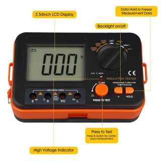 No. 4 - BTMETER Megohmmeter 1000V Insulation Resistance Tester - 5