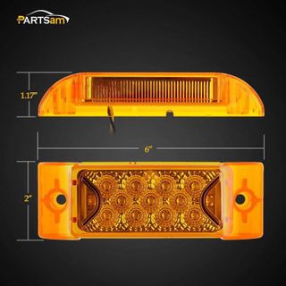 No. 5 - Partsam Amber 2" x 6" Rectangular LED Marker Light with Reflector - 5