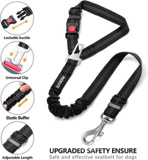 No. 4 - 3 Piece Set Dog Seat Belt Retractable - 3