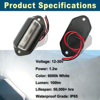 No. 9 - XINYANG 2PCS Xenon White LED License Plate Light - 3