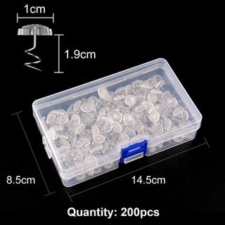 No. 10 - KUUQA 200 Pieces Twist Pins Clear Heads Bed Skirt Pins - 2