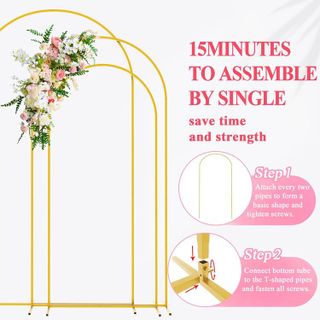 No. 4 - Gold Metal Arch Backdrop Stand - 4