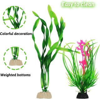 No. 8 - PietyPet Aquarium Decor Plastic Plants - 3