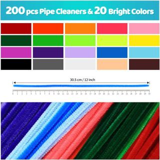 No. 1 - 200pcs Pipe Cleaners for Crafts - 2