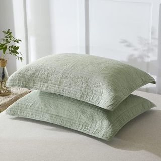 No. 6 - WINLIFE 100% Cotton Quilted Pillow Sham - 2