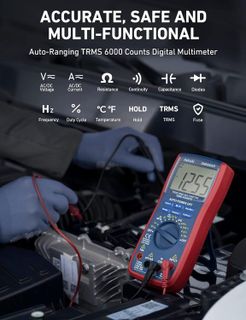 No. 9 - AstroAI Digital Multimeter and Analyzer TRMS 6000 Counts Volt Meter Ohmmeter Auto-Ranging Tester - 2