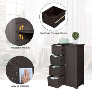 No. 7 - Bonnlo Small Bathroom Storage Cabinet - 4