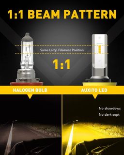 No. 2 - AUXITO H11 LED Fog Light Bulbs - 4