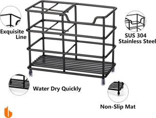 No. 4 - Urbanstrive Stainless Steel Bathroom Toothbrush Holder - 3
