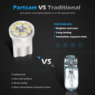 No. 2 - Partsam T10 LED Dash Bulb - 3