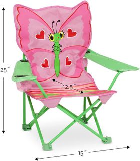 No. 2 - Melissa & Doug Bella Butterfly Outdoor Folding Lawn and Camping Chair - 4