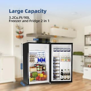 No. 8 - BANGSON Mini Fridge with Freezer - 3