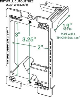 No. 1 - On-Q AC101001 1-Gang Low Voltage Bracket - 5